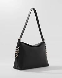 Textured Mixed Metal Tote Bag