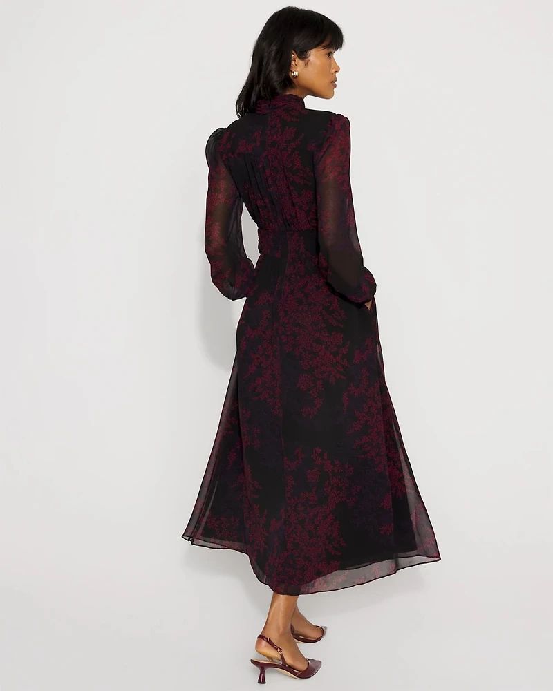 Floral Chiffon Maxi Dress