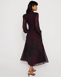 Floral Chiffon Maxi Dress