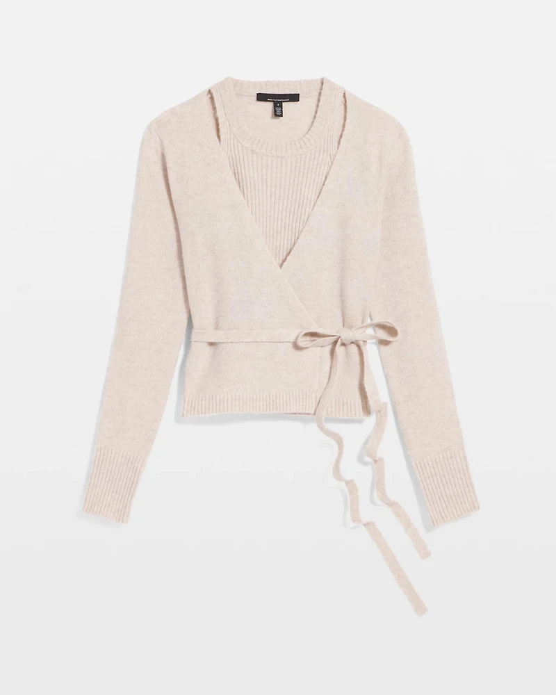 Tank + Tie-Waist Cardigan Set