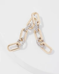 Mixed Metal Links Drop Earrings