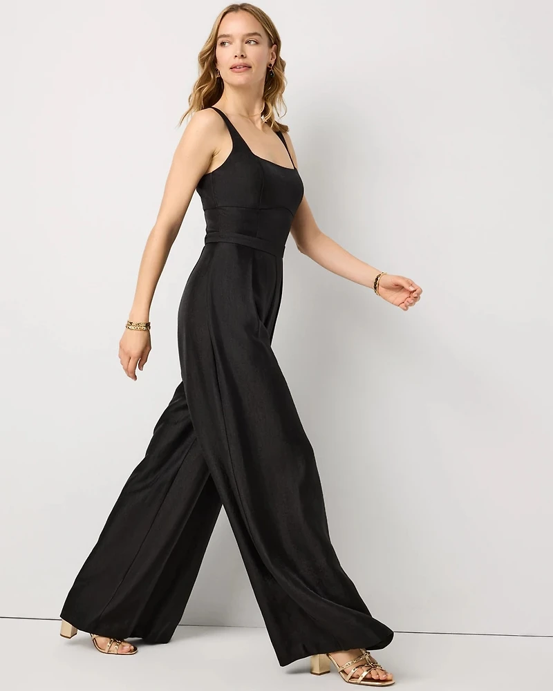 Square Neck Wide Leg Jumpsuit