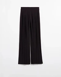 Matte Jersey Pleated Wide Leg Pant