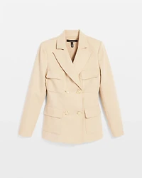 Double-Breasted Utility Blazer