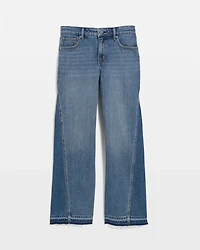 Raw Hem High Rise Wide Leg Jean