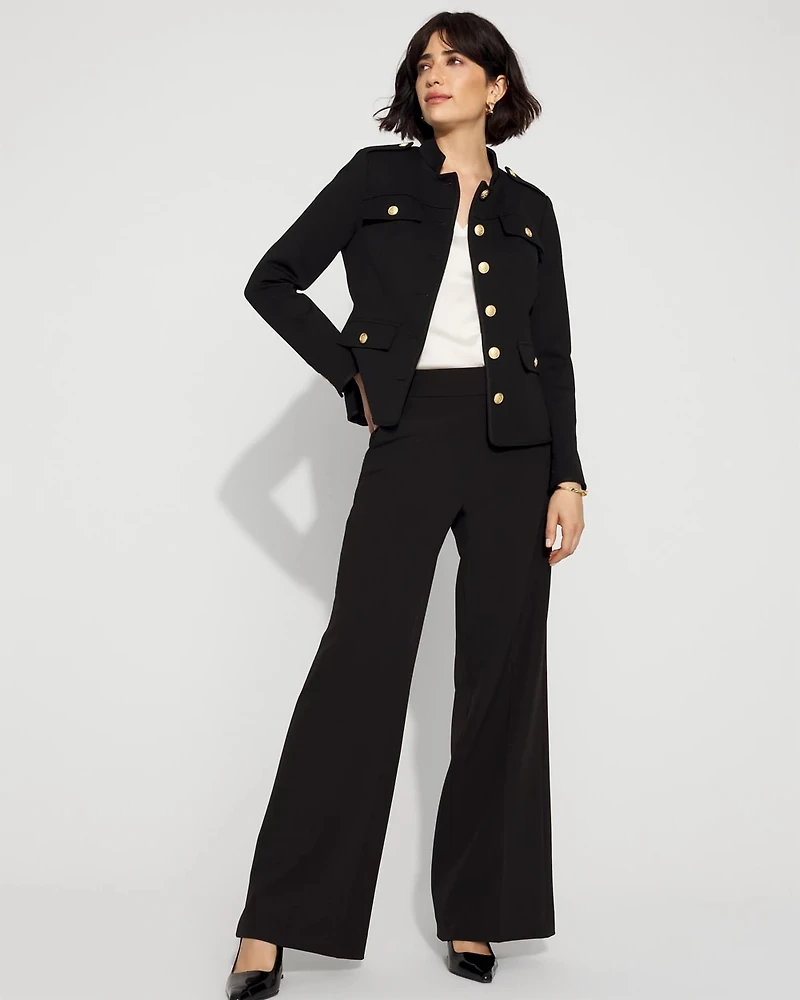 Ponte Button Detail Jacket
