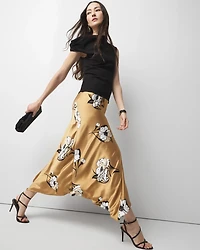 Satin Slip Midi Skirt