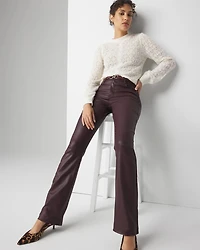 High Rise Coated Bootcut Jeans