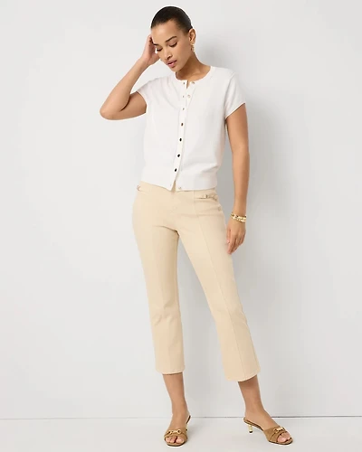 Horsebit High-Rise Kick Flare Jean