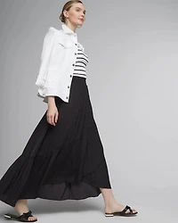 Ruffle Midi Skirt