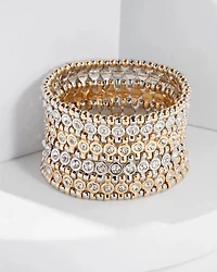 Pavé-Accent Wide Stretch Bracelet