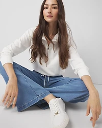 Petite Mock Neck Half-Zip Pullover