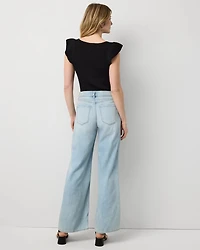 Mid Rise Wide Leg Featherweight Jean