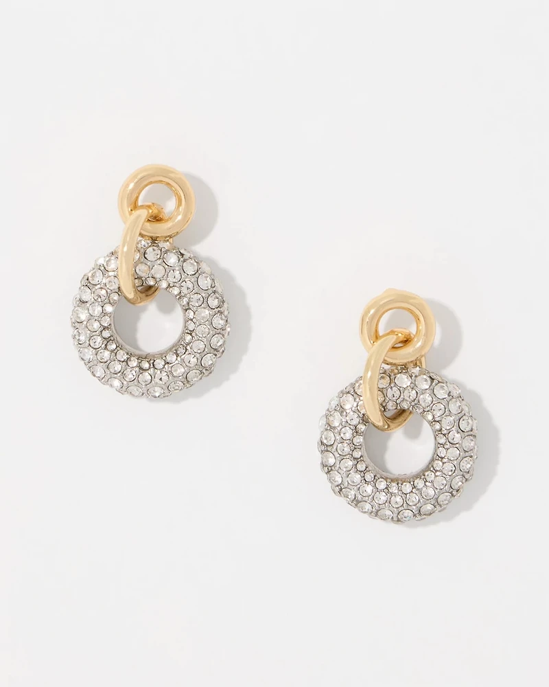 Pavé Rings Drop Earrings