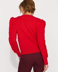 Ruffle Sleeve Pullover Sweater