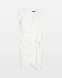 Faux Wrap Mini Dress