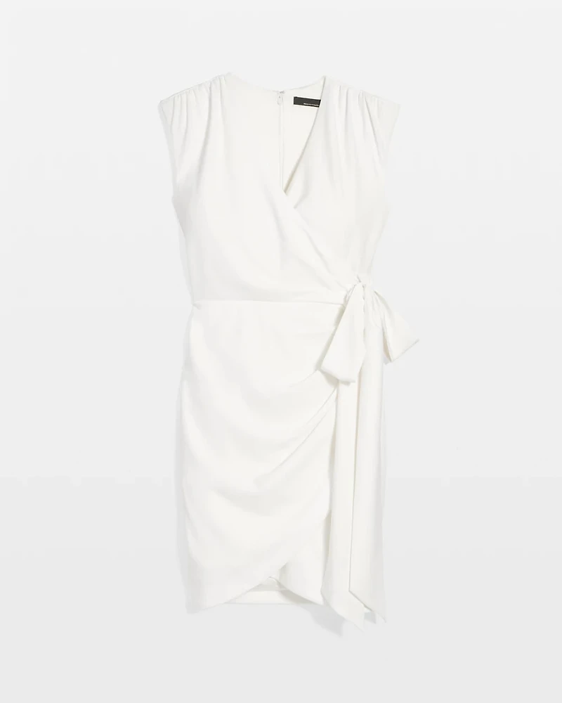 Faux Wrap Mini Dress