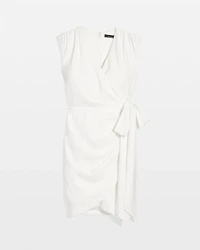 Faux Wrap Mini Dress