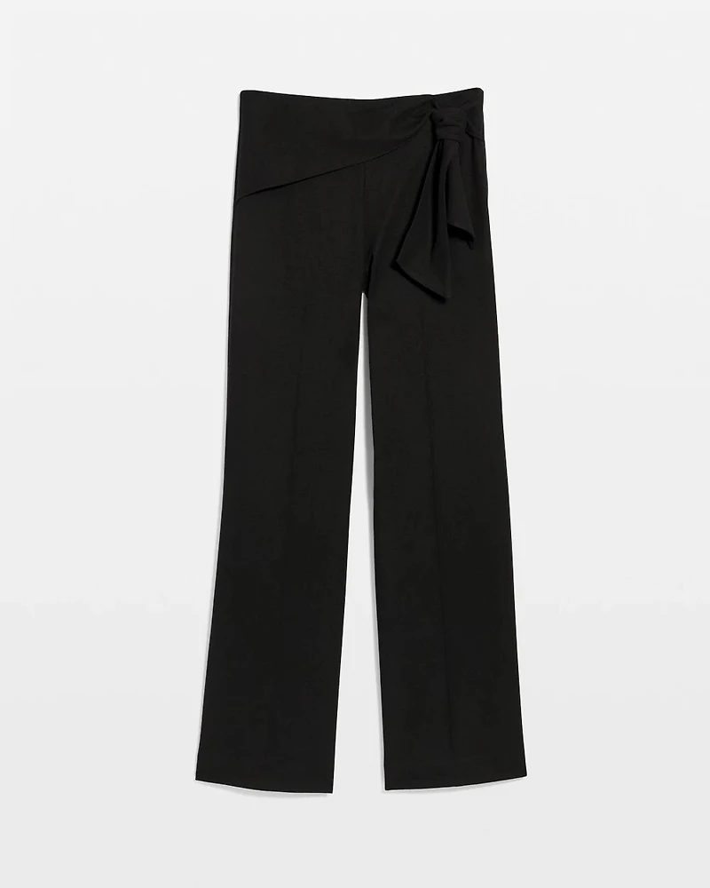 Tie Detail Wide-Leg Pant