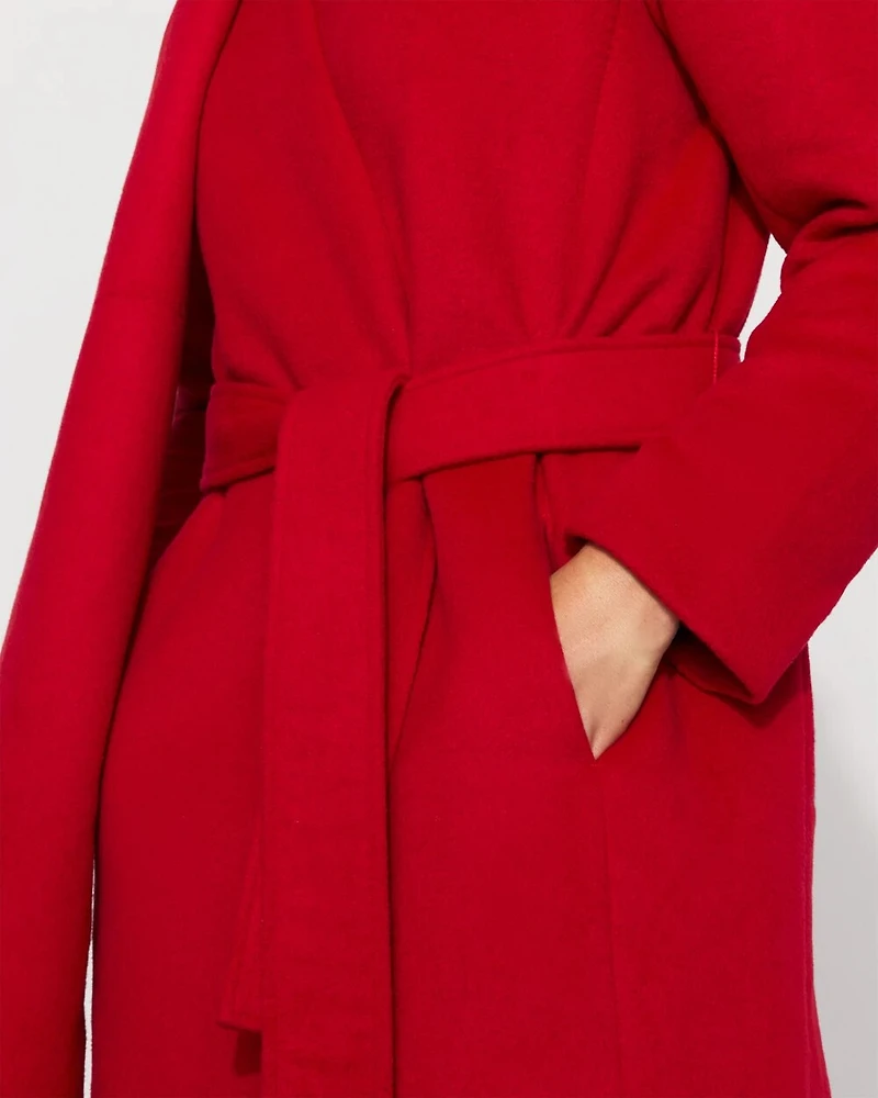 Convertible Scarf Wool-Blend Coat