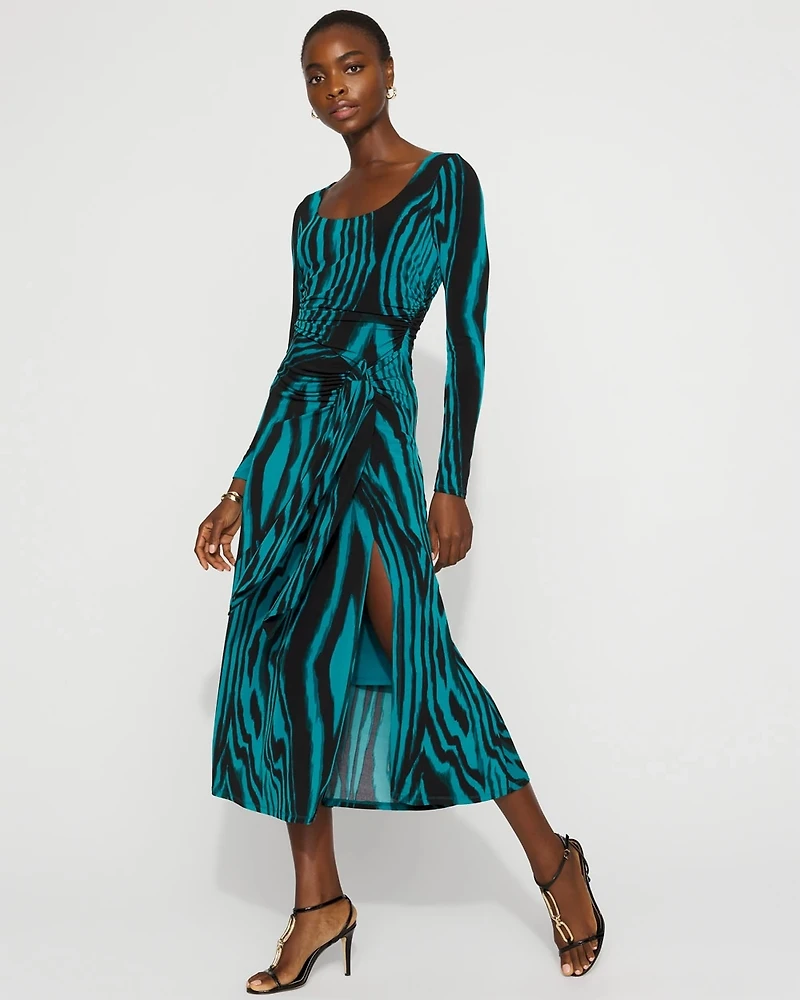 Tie-Waist Midi Dress