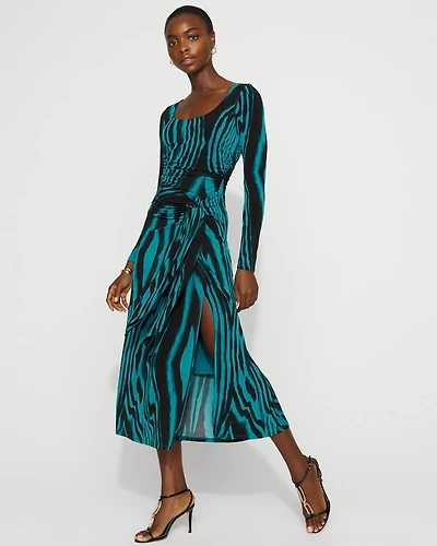 Tie-Waist Midi Dress