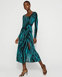 Tie-Waist Midi Dress