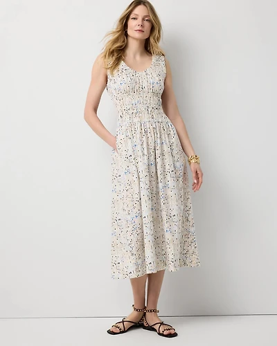 Ruched Tank Midi Dress