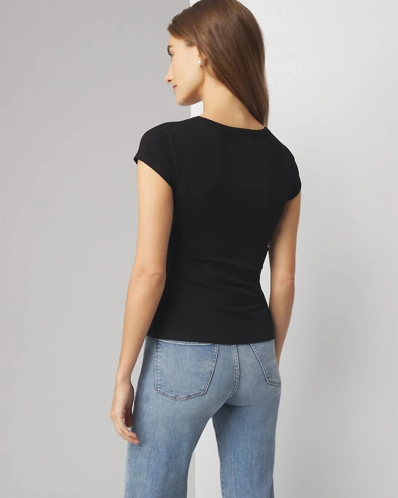 WHBMFORME™ Soft Rib Scoop Neck Tee