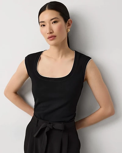 WHBM FORME™ All Ways Stretch Square Neck Top