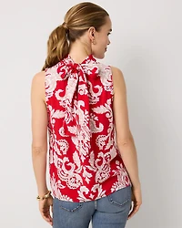 Tie-Neck Shell Halter Top