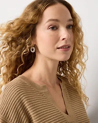 Pavé Rings Drop Earrings