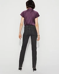 Pintuck High-Rise Slim Jean