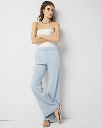 Petite High-Rise Pull-On Wide Leg Jean