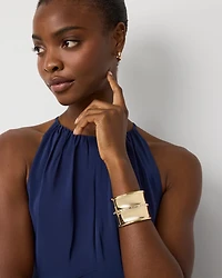 Bamboo Hinge Cuff Bracelet