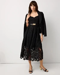 Petite Lace Midi Dress