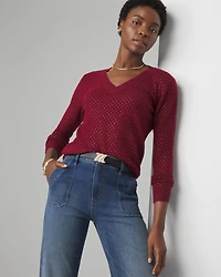 Embellished V-Neck Sweater