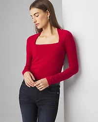 Square Neck Ruched Top