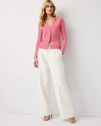 Crisscross Button Front Cardigan