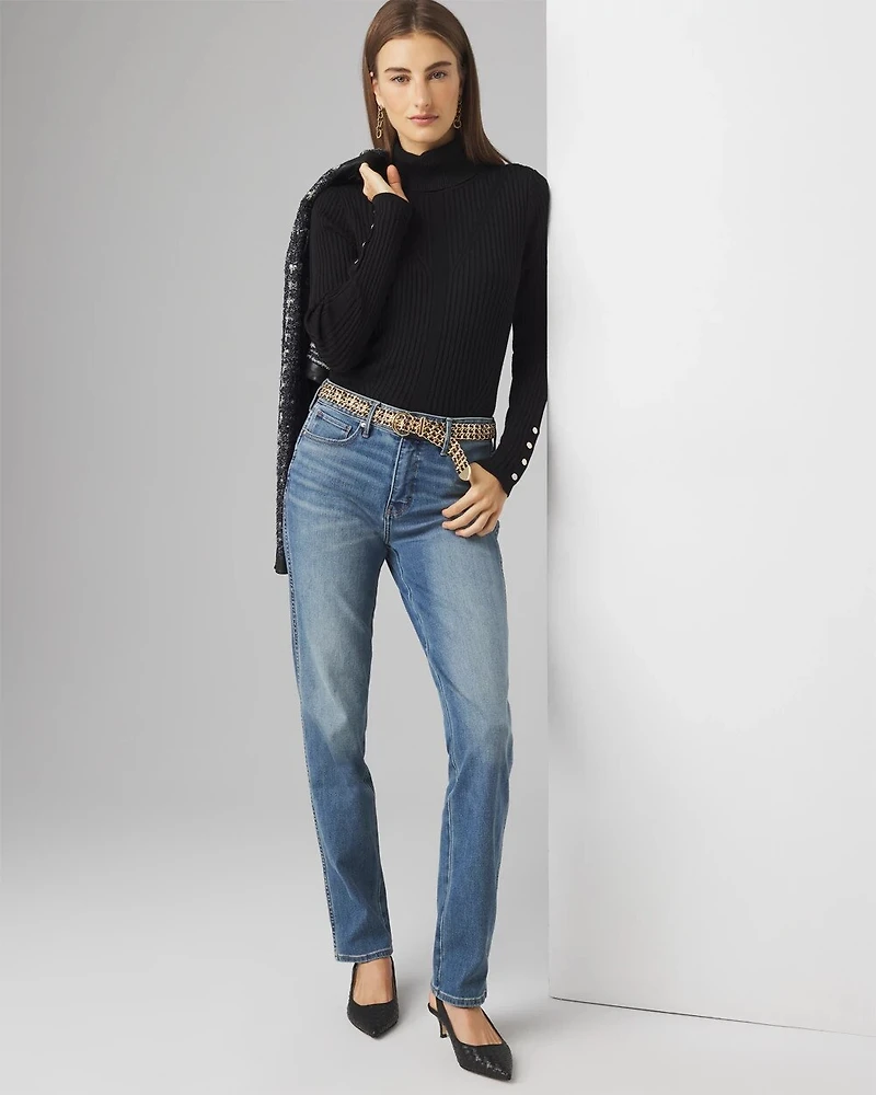 Ribbed Turtleneck Sweater