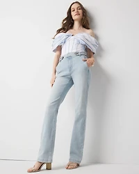 Petite Extra High-Rise Novelty Tab Bootcut Jean