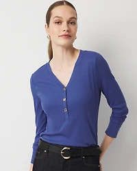 Turnlock Long Sleeve Henley Tee