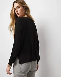 Relaxed Cashmere-Blend V-Neck Sweater