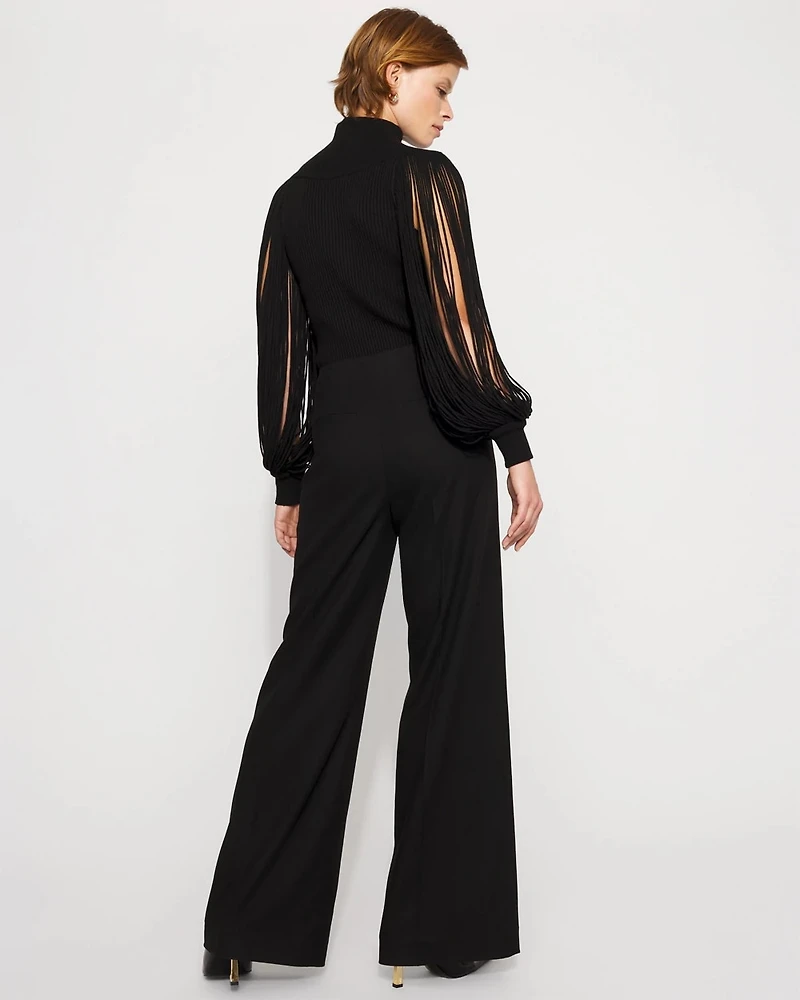 Tie Detail Wide-Leg Pant