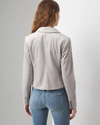 Cropped Velvet Blazer