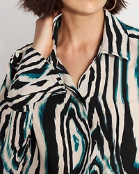 Long-Sleeve Flare Cuff Shirt