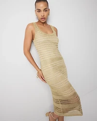 Crocheted Lurex Tank Dress