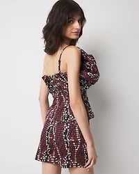 One-Shoulder Drama Sateen Bustier