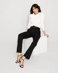 WHBM FORME™ Ribbed Stretch Button Long-Sleeve Tee