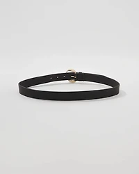 Twist Buckle Faux Leather Belt